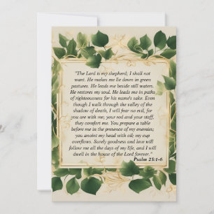 Cartão De Festividades O Senhor é a minha prece pastora