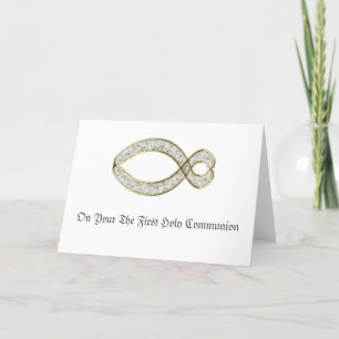 Cartão De Festividades O símbolo de Fish Christian.