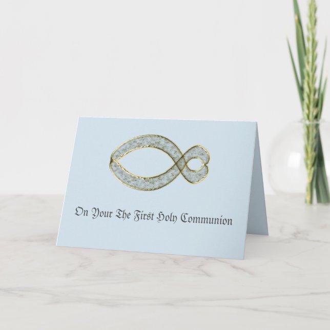 Cartão De Festividades O símbolo de Fish Christian. (Frente)