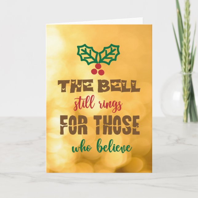 CARTÃO DE FESTIVIDADES O SINO AINDA TOA PARA QUEM CRÊ (Frente)