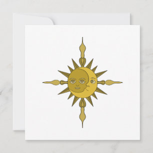 Cartão De Festividades O Sol e a Lua