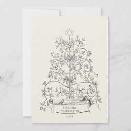 Cartão De Festividades O Tannenbaum Alemão