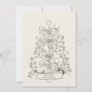 Cartão De Festividades O Tannenbaum Alemão