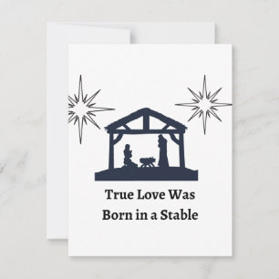 Cartão De Festividades O Verdadeiro Amor Era Nascer em Estável