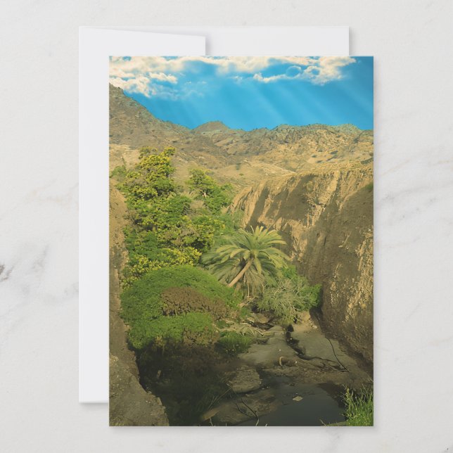 Cartão De Festividades Oasis oculto (Frente)