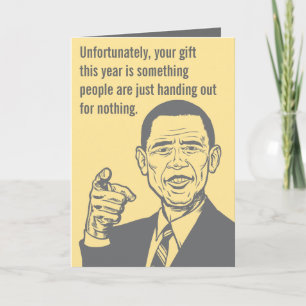 Cartão De Festividades Obama Prêmio Nobel
