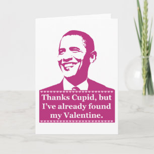 Cartão De Festividades Obama Valentine's Day Card