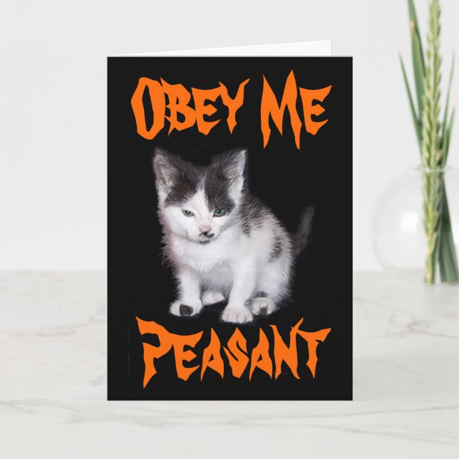 Cartão De Festividades Obey Me Peasant (Frente)