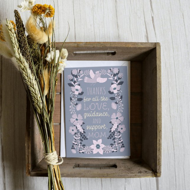 Cartão De Festividades Obrigado, Mãe Apreciação da Arte Popular Escandina (Criador carregado)