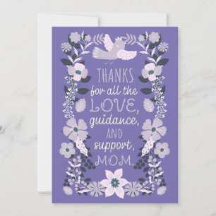 Cartão De Festividades Obrigado, Mamãe Apreciação da Arte Popular Escandi