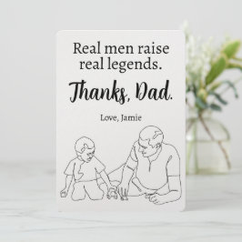 Cartão De Festividades Obrigado Papai, Cartão, Presente Personalizado do 