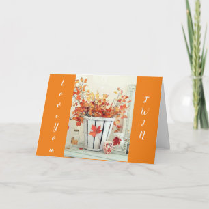 CARTÃO DE FESTIVIDADES OBRIGADO POR VOCÊ **TWIN** EM AGRADECIMENTO