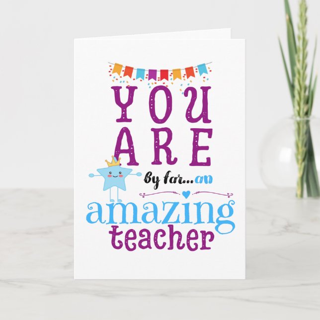 Cartão De Festividades Obrigado Professor Incrível Que Você É (Frente)