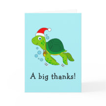 Obrigado Tartaruga marinha no Natal