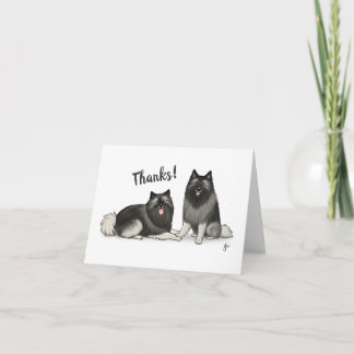 Cartão De Festividades Obrigados do Keeshond