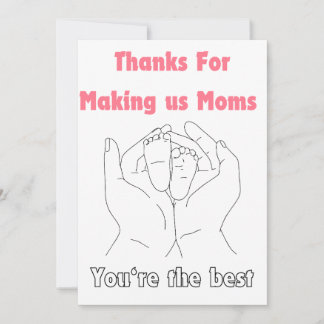 Cartão De Festividades Obrigados Para Mães Dos Eua Fazeres <3