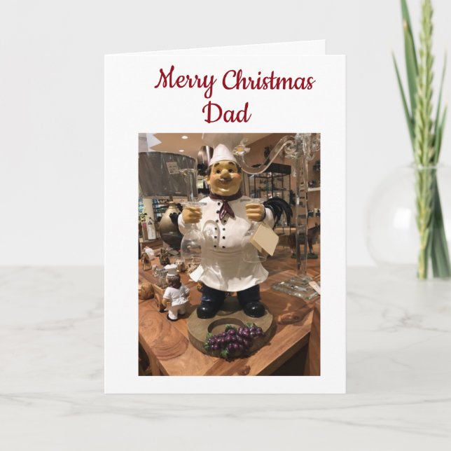 CARTÃO DE FESTIVIDADES OBRIGADOS PARA SER O PAI "MELHOR COZINHO" NO NATAL (Frente)