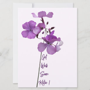Cartão De Festividades Obtenha um nome Katie bem personalizável, flores r