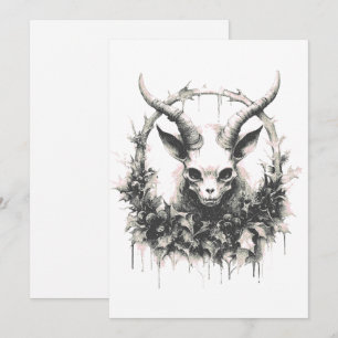 Cartão De Festividades Occult Gothic Baby Baphomet