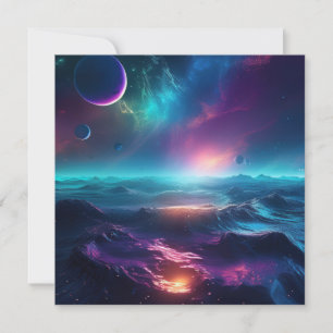 Cartão De Festividades Oceano IA