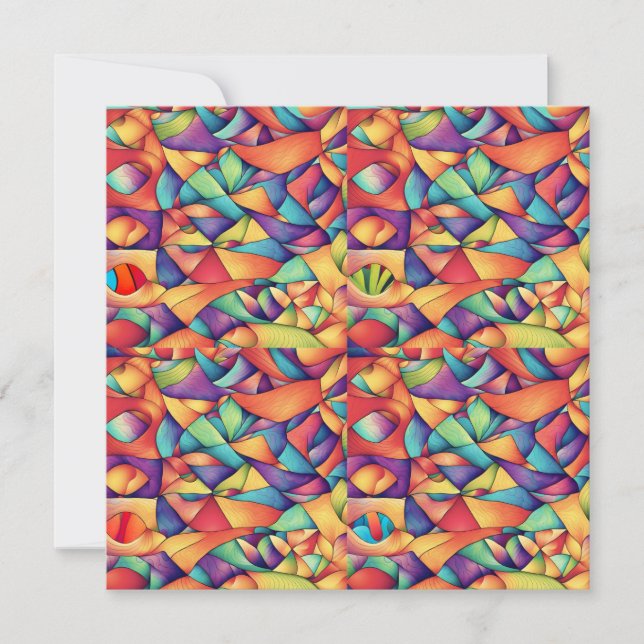 Cartão De Festividades Oceano Psicodélico (Frente)