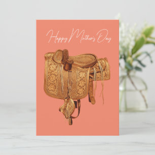 Cartão De Festividades Ocidental,Vintage,Sela,Dia das Mães,Rural