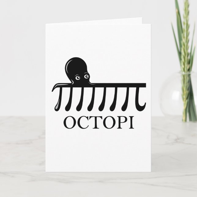 Cartão De Festividades Octopi - Engraçado Pi Octopus Math (Frente)
