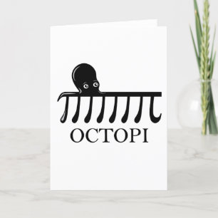 Cartão De Festividades Octopi - Engraçado Pi Octopus Math