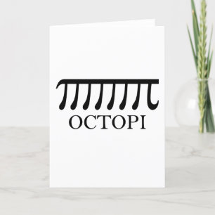 Cartão De Festividades Octopi - Engraçado Pi Octopus Math