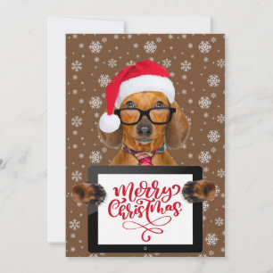 Cartão De Festividades Óculos de Estimação para Cachorro Dachshund Engraç