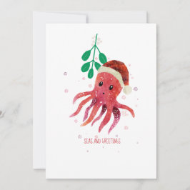 Cartão De Festividades Óculos de Octopus e Saudações Mistura