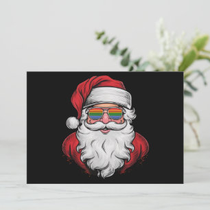 Cartão De Festividades Óculos de Sol de Papai Noel Orgulho do Natal Pijam