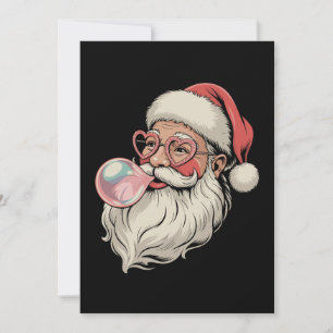 Cartão De Festividades Óculos de Sol Rosa Bubblegum Papai Noel Natal