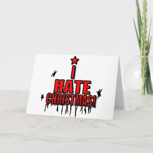 Cartão De Festividades Odeio o Natal (Frente)