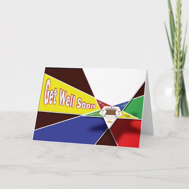 Cartão De Festividades OES Get Well Soon (Frente)