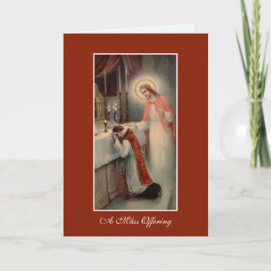 Cartão De Festividades Oferta da Santa Missa Católica Sagrado Coração de