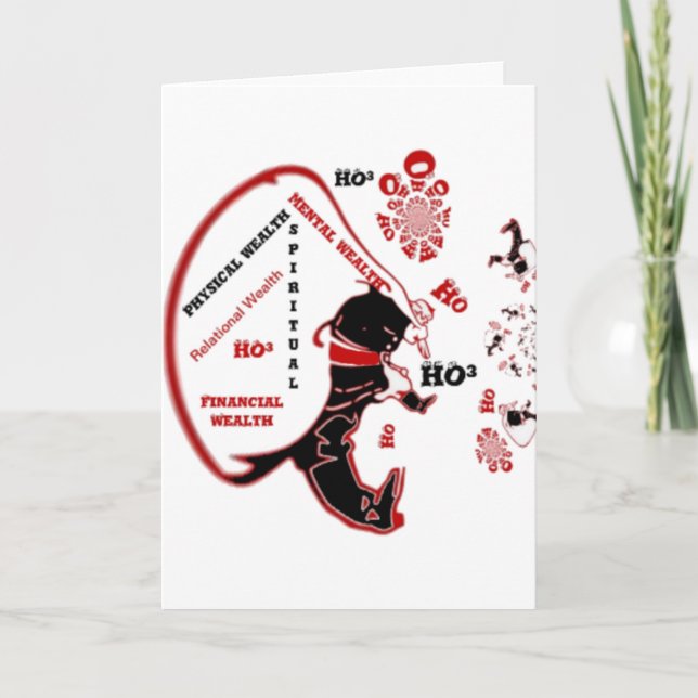 Cartão De Festividades Oferta de Papais noeis Secretos - Prosperidade e R (Frente)