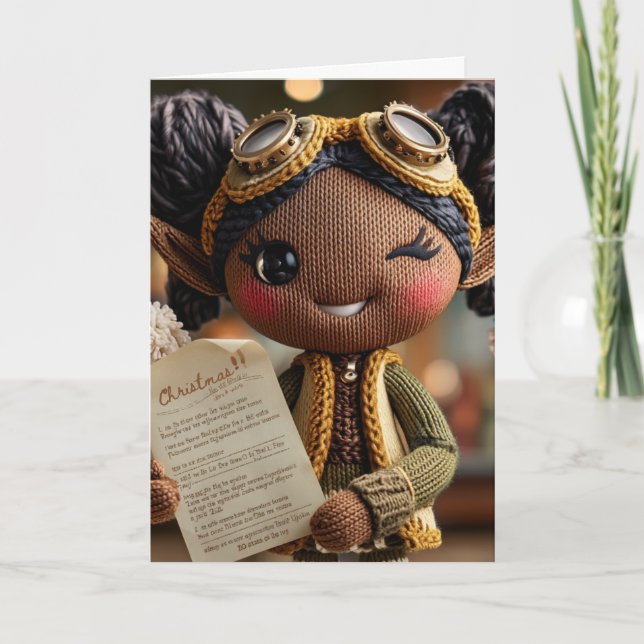 Cartão De Festividades  Official Elf Report  (Frente)