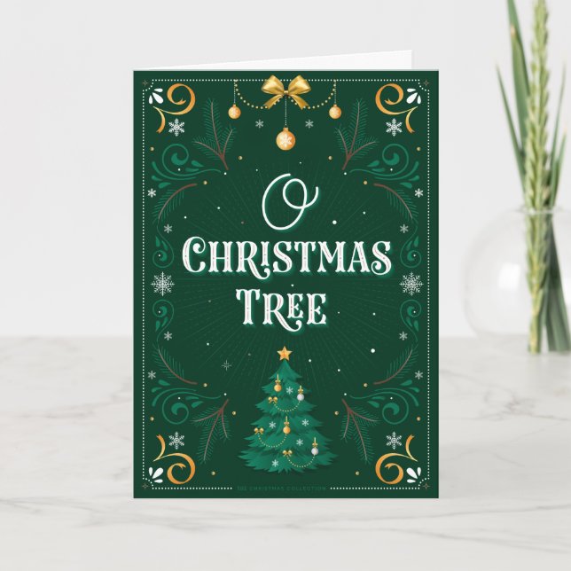 Cartão De Festividades Oh Christmas Tree Greeting Card (Frente)