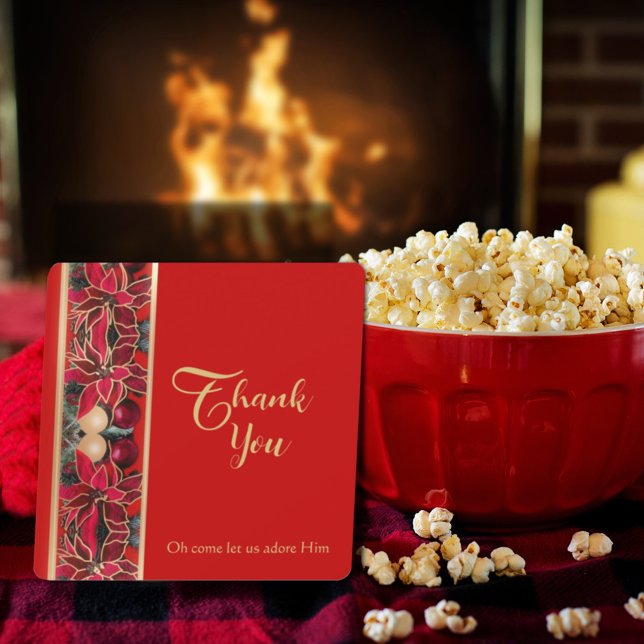 Cartão De Festividades Oh Come Let Us Adore Him Thank You (Criador carregado)