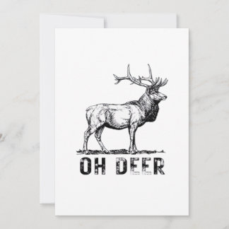 Cartão De Festividades Oh Deer Expressão Gráfica Ousada