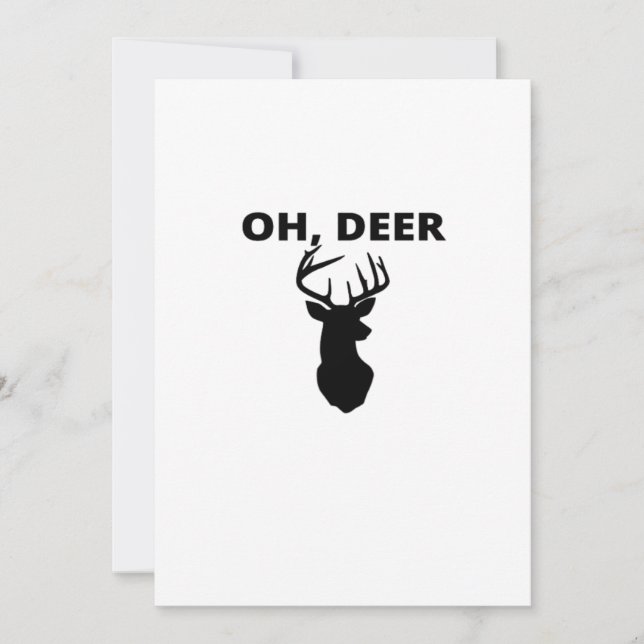 Cartão De Festividades Oh Deer Oh Dear Whimsical Art StyFlat Holiday Card (Frente)