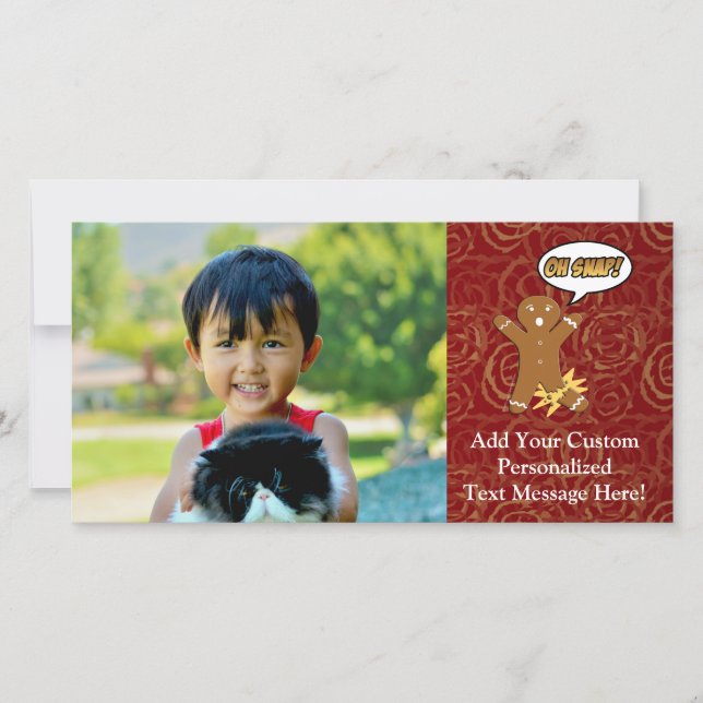 Cartão De Festividades Oh Engraçado Pão De Natal Engraçado Pão De Pão Que (Frente)