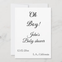 oh menino menina chá de bebê adicione nome data an