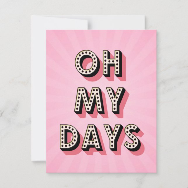 Cartão De Festividades Oh Meus Dias (Frente)