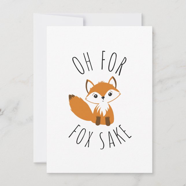 Cartão De Festividades Oh para Fox Sake (Frente)