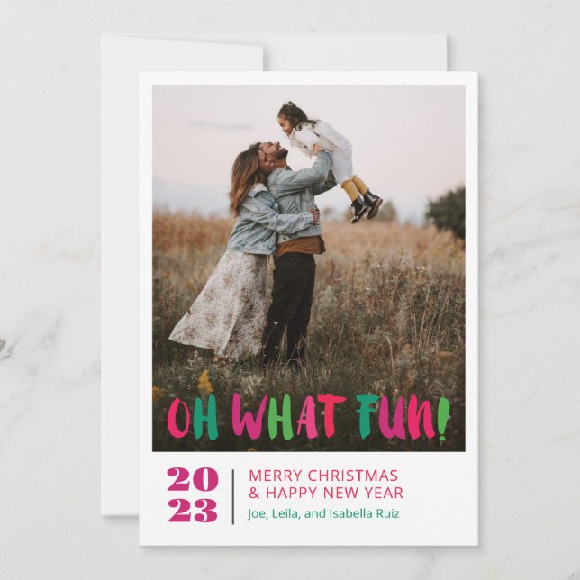 Cartão De Festividades Oh Que Diversão (Frente)