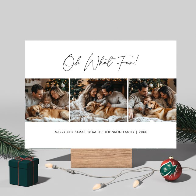 Cartão De Festividades Oh, Que Diversão Da Família De Natal Divertida Cac (Criador carregado)