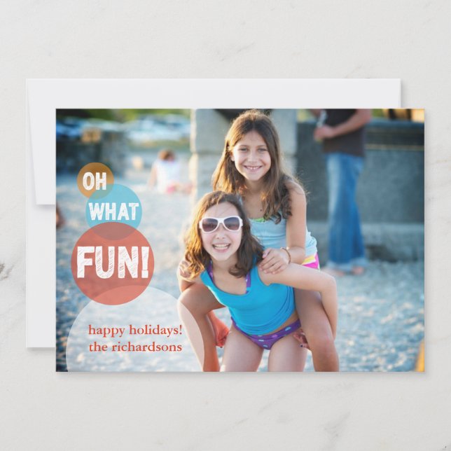 Cartão De Festividades Oh What Fun (Frente)