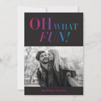 Cartão De Festividades Oh What Fun Holiday Card